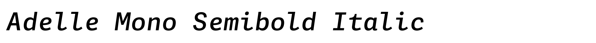 Adelle Mono Semibold Italic image